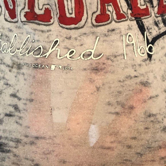 Atlanta Braves long fitted v-neck TShirt Sz S - Picture 5 of 12